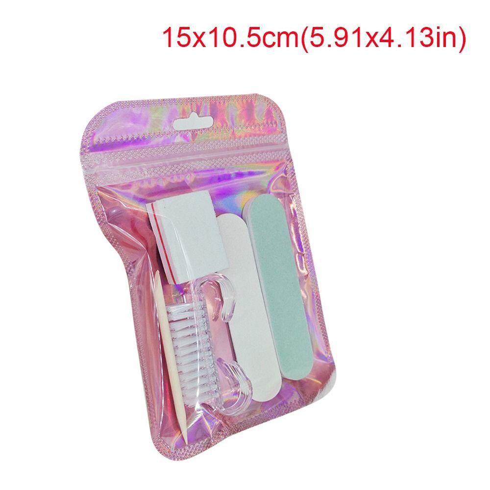 Portable Five Piece Set Nail Care Tools Polishing Strips Rubbing Strips Nail Kit Wooden Sticks Cow Horn Brushes Nail Tool Kit