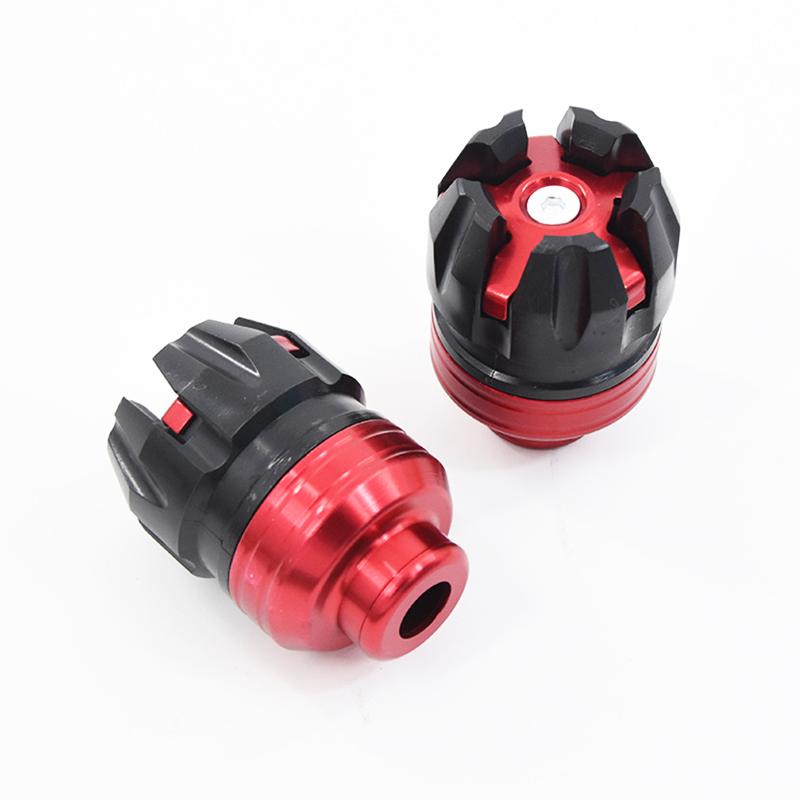 1Pair Universal Motorcycle Wheel Protection Crash Cups Colorful Motorbike Crash Protector for Motorcycle Scooter E-Bike Aluminum