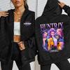 Hot Kpop Demon Hunters Printed Hoodies Hip-hop Zipper Hoodies Autumn Winter Streetwear Sweatshirt Women Men Long Sleeve Zip Coat