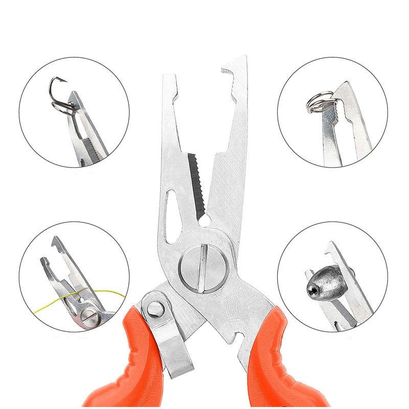 Fishing Line Cutter Hook Tackle Stainless Steel Fishing Plier Fishing Tackle Tool Cutter Hook Remover Line Cutter Grip Split Ring Pliers