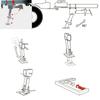 2PCS Stabilizer Jack 650lbs Support 1000lbs Lifting Capacity Galvanized Telescoping Adjustable Swing Down Stabilizer Jack Stand