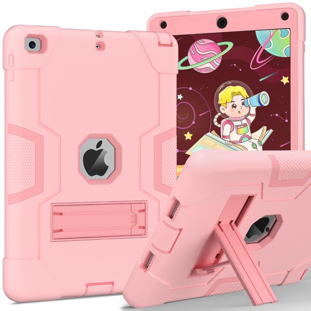 

Rugged Case For New iPad 9.7 2017 2018 (5th 6th Genetation) Model A1822 A1823 A1893 A1954 3-Layer Protection Cover Shockproof iPad 9.7 2017 2018 розового золота