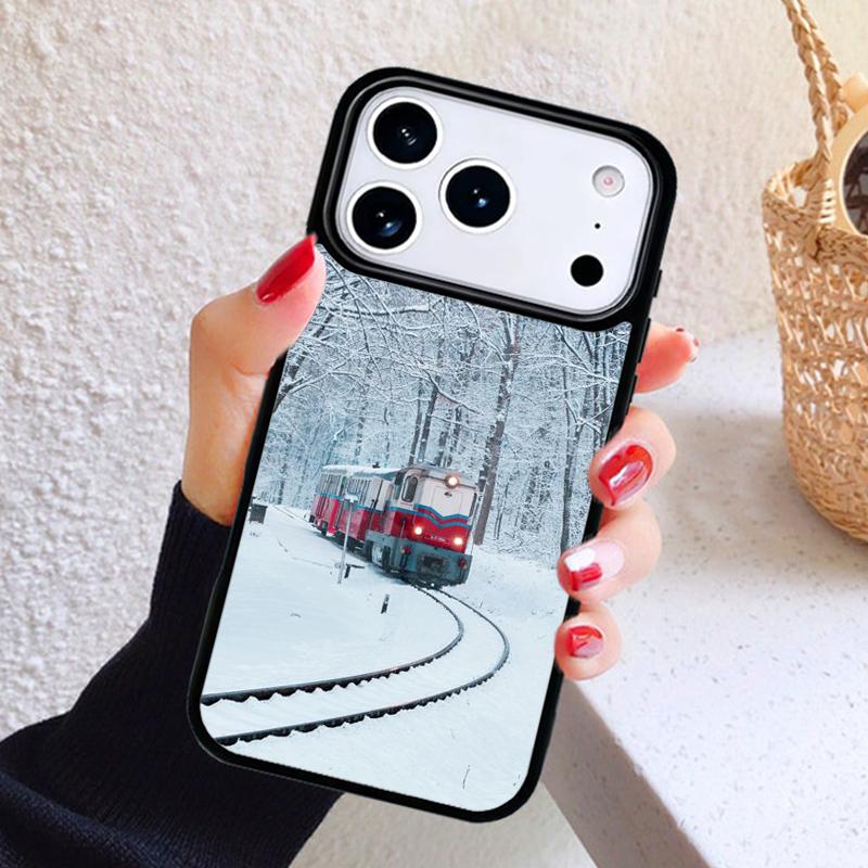 

Чехол для телефона Train Snow Locomotive Railway для iPhone 17 Air 16 15 14 13 12 11 Pro Max Plus iPhone 14 Plus