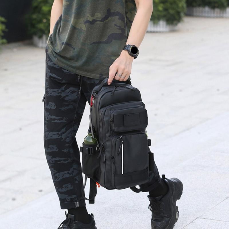 Fishing Backpack with Rod Holder Large Capacity Water Resistant Fishing Tackle Bag for Outdoor Fishing, Camping, Hiking