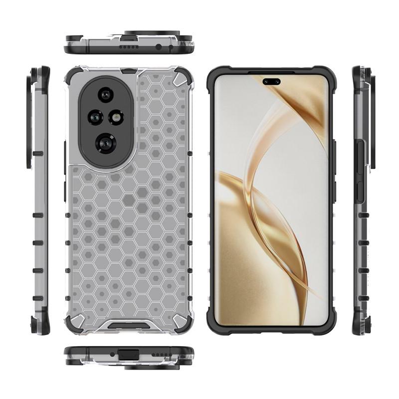 Shockproof Transparent Case For Honor 200 Pro Honeycomb Armor Back Case For Honor 200 Pro Case Cover For Honor 200 Pro 200 Lite