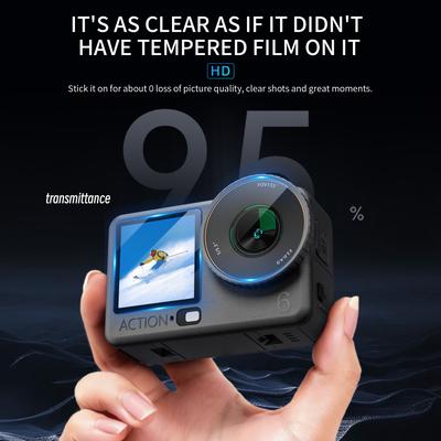 2 PCS Tempered Glass for DJI Osmo Action 6 Screen Protector Anti-scratch Lens Protector For DJI Osmo Action 6 Camera Accessories