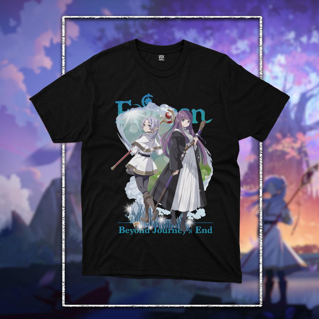 Japan Anime Peripherals Frieren Beyond Journey's End Manga Graphic Print T-Shirt Men Women Harajuku Fashion Cotton Casual Oversized Top Summer New Tee