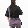 Crossbody Bag Canvas Bag Female College Student High School Student Simple Large Capacity Wind Solid Color Shoulder Bag Trendy Man