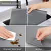 1pc Gray EVA Thickened Rib Drawer Mat - Durable, Non-Slip, Clear Plastic Shelf Liner for Kitchen Drawers, Desk, and Table Organization