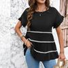 Women's T-shirt Casual Loose Short-sleeved Top Solid Color