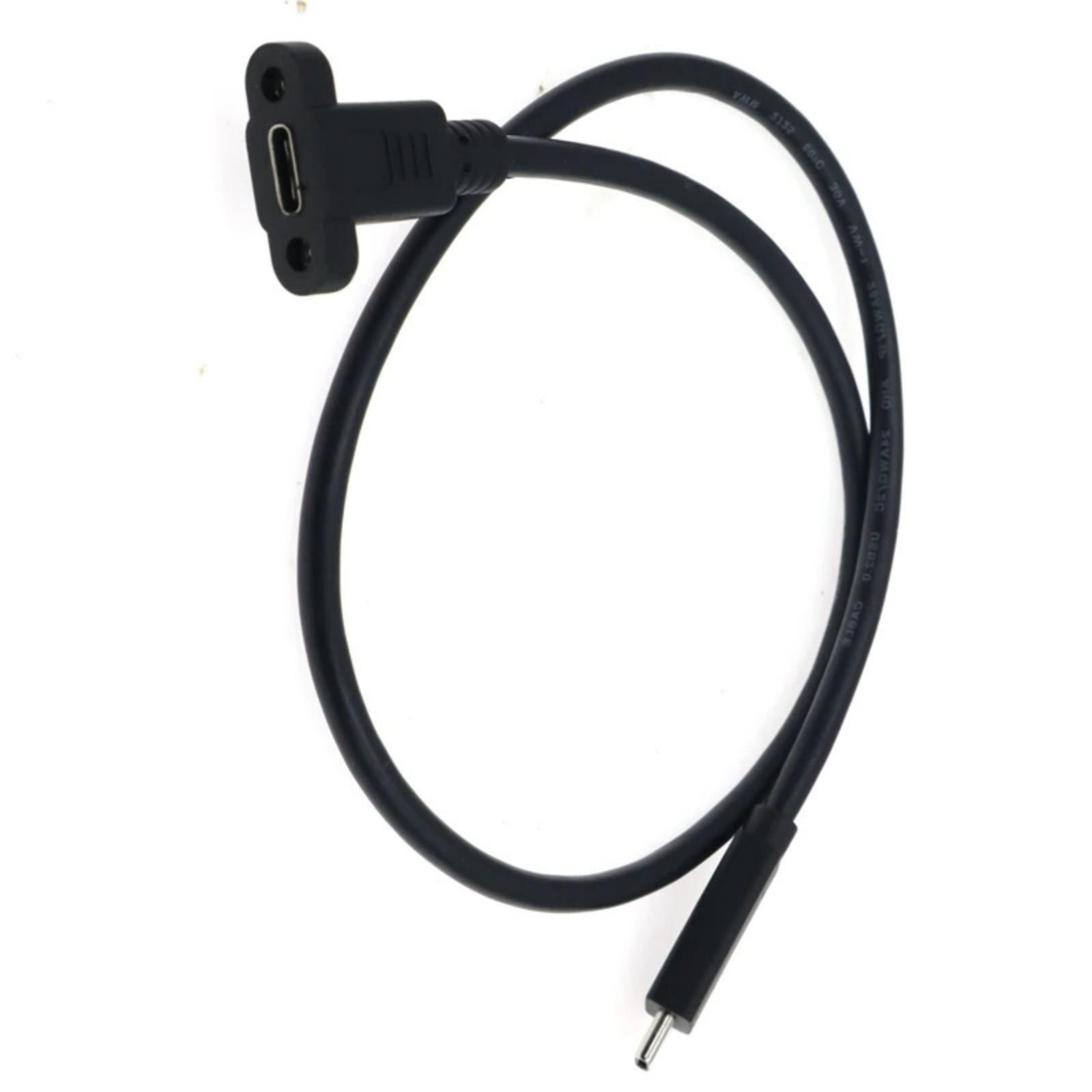 

Удлинительный кабель Type C (папа-мама) для передачи данных и зарядки, с фиксацией на винтах-барашках, для монтажа на панель, с расстоянием между отверстиями для винтов 17 мм 30CM