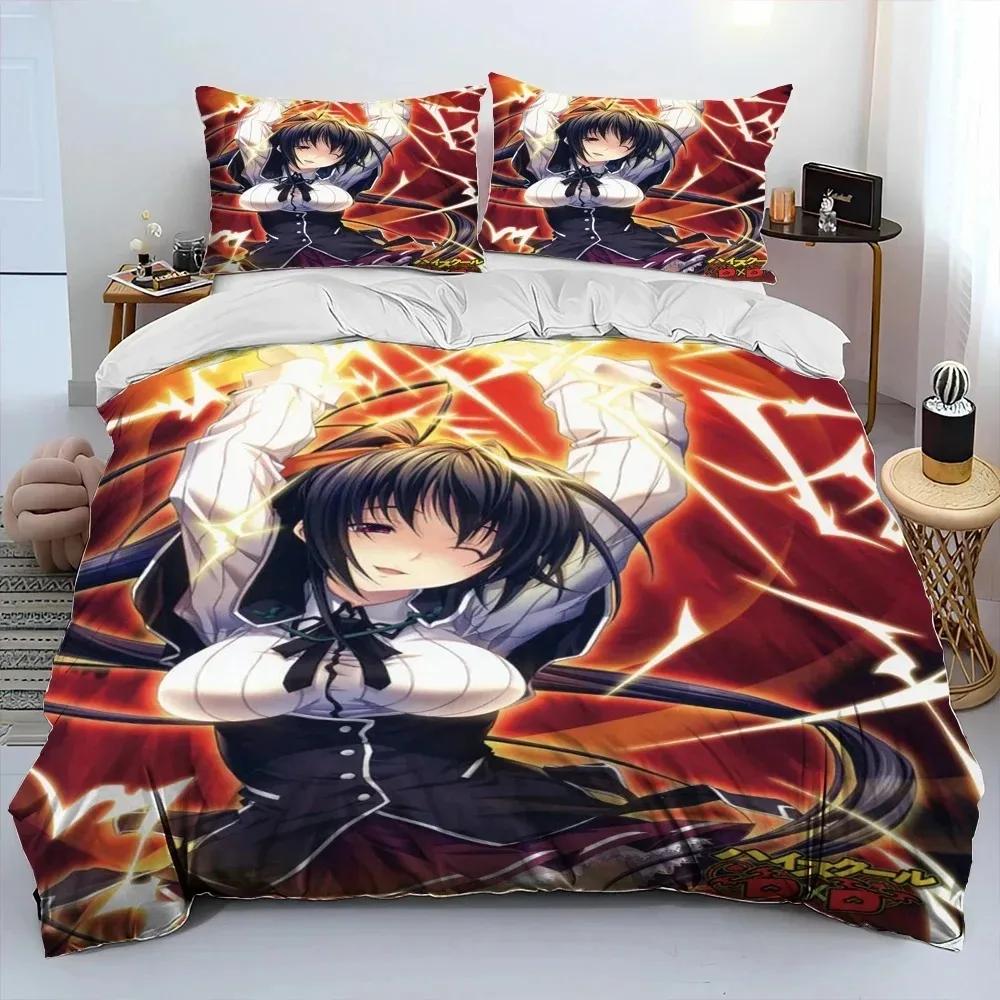 Sexy Girl High School DxD Anime Comforter Bedding SetDuvet Cover Bed Set Quilt Cover Pillowcaseking Queen Size Bedding Set Kid