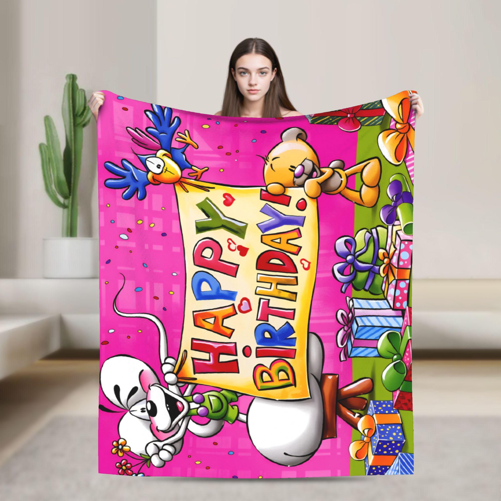 Weihnachts Diddl Decke Reise Büro Flanell Bettwäsche Überwürfe Für Draußen Weich Individuelle Qualität Tagesdecke Geschenk 80x120cm(31x47inch)