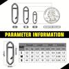 2Pcs Fishing Swivel Connector Strong Clip Quick Replacement Fishing Swivel Connector for Freshwater and Saltwater Fishing Gear