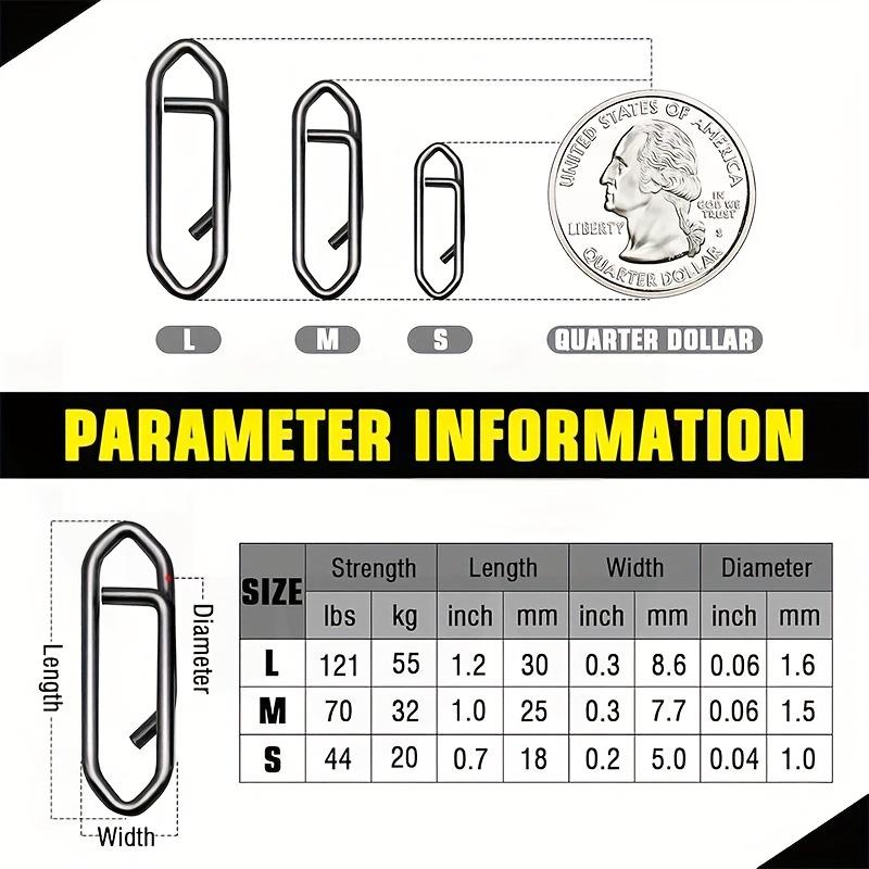 2Pcs Fishing Swivel Connector Strong Clip Quick Replacement Fishing Swivel Connector for Freshwater and Saltwater Fishing Gear