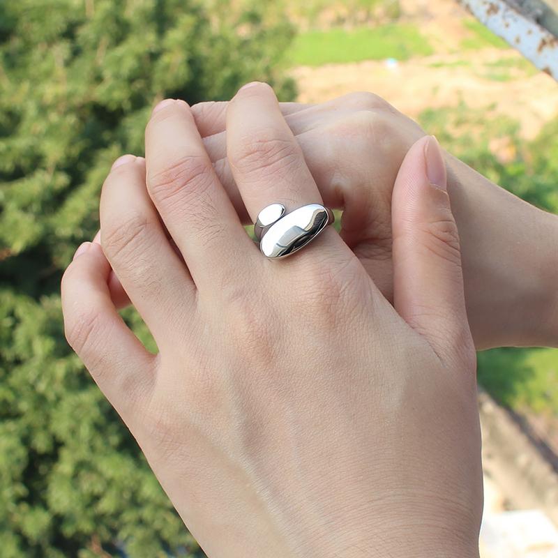

Punk Stainless Steel Rings for Women, Irregular Flat, Smooth Cross, Blank Rings, Hip Hop, Geometry Style, Party Accessories 7