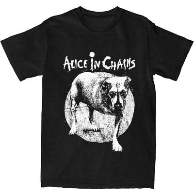 Męska Damska Koszulka Alice In Chains Rock Art Zwierzę PIES Koszulki Hip Hop Letnia Koszulka Y2K Podstawowy Design Bawełniana Odzież Prezent