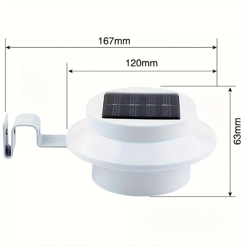 6-Pack Solar Gutter Led Lights Outdoor Waterproof Solar Fence Light for Eaves Garden Landscape Yard Patio Deck Lighting Sun Lamp