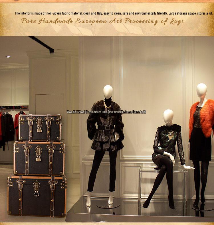 Extra Large Vintage Wooden Storage Trunk with Lockable Latch and Combination Lock.