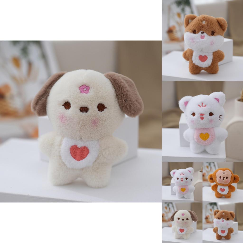 Adorable Cute Puppy Plush Toy Keychain Soft Stuffed Animal Bag Charm Doll Figure