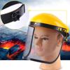 Netz-Rasentrimmer-Schutzhelm mit Vollgesichtsnetz Gartenhelm Sicherheits-Gartenmaske Rasenmäher