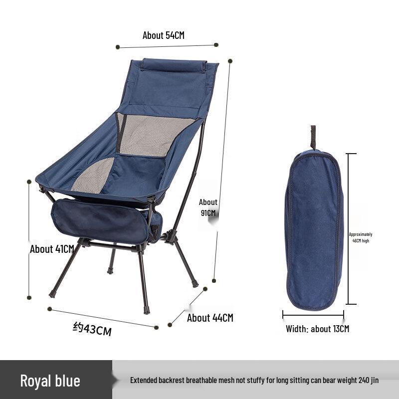ZISIZ High-Back Portable Folding Outdoor Camping Chair
