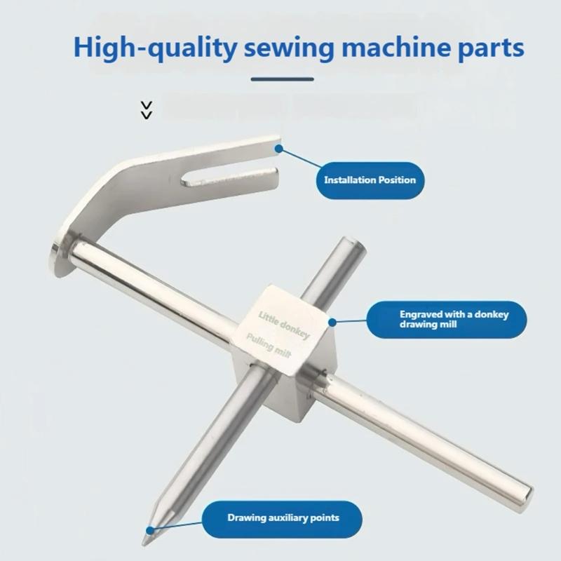 Circle Guide Attachment for Sewing Machine Projects, Metal Marking Rod Set for Round Line Work, Fabric Control, Pattern Tracing, and Sewing Use