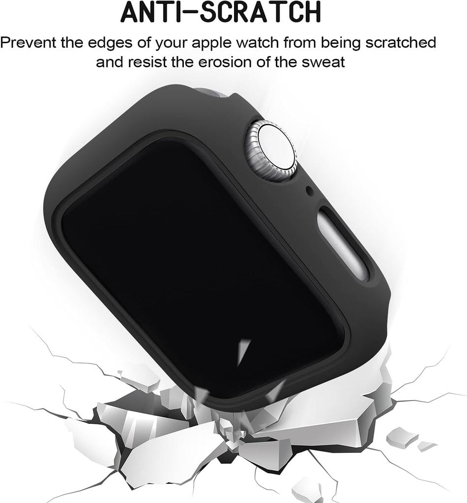 Hülle Für Apple Watch Case 6 se 5 3 44mm 40mm 42mm 38mm Zubehör PC Displayschutz Stoßfänger iWatch Serie 7 8 41mm 45mm Hülle