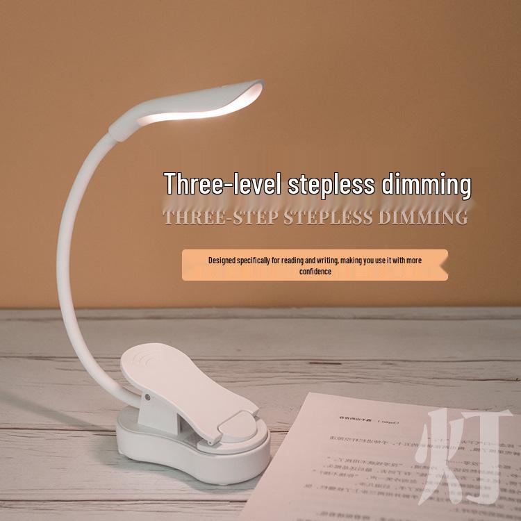 LED USB Rechargeable Portable Book Clip Lamp - Eye Protection Reading and Study Light