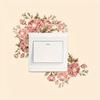 1pc Watercolor Flower Pattern Light Switch Stickers, Bathroom Bedroom Living Room Switch Stickers, Removable Self-Adhesive Wall Stickers