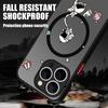 Magnetic Cute Astronaut Pattern Phone Case For iPhone 17 15 16 Pro Max 14 13 Pro 17 For Magsafe Wireless Charge Soft Edge Cover