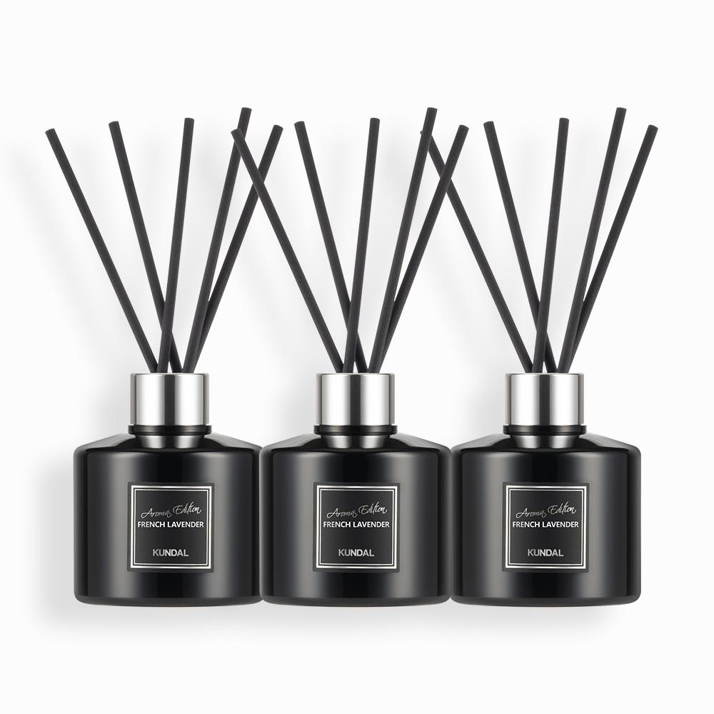 KUNDAL Parfum Diffusor Aroma Edition 3-teiliges Set Französischer Lavendel 200ml, Koreanische Kosmetik mit gutem Duft