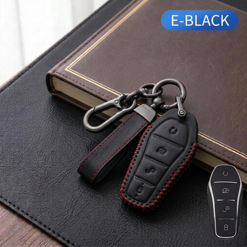 Leather Car Key Cover for BYD ATTO 3 Seal U Han Tang Atto 8 Dolphin Seal Qin PLUS Destroyer 05 Guardian 07 Key Shell Case Holder