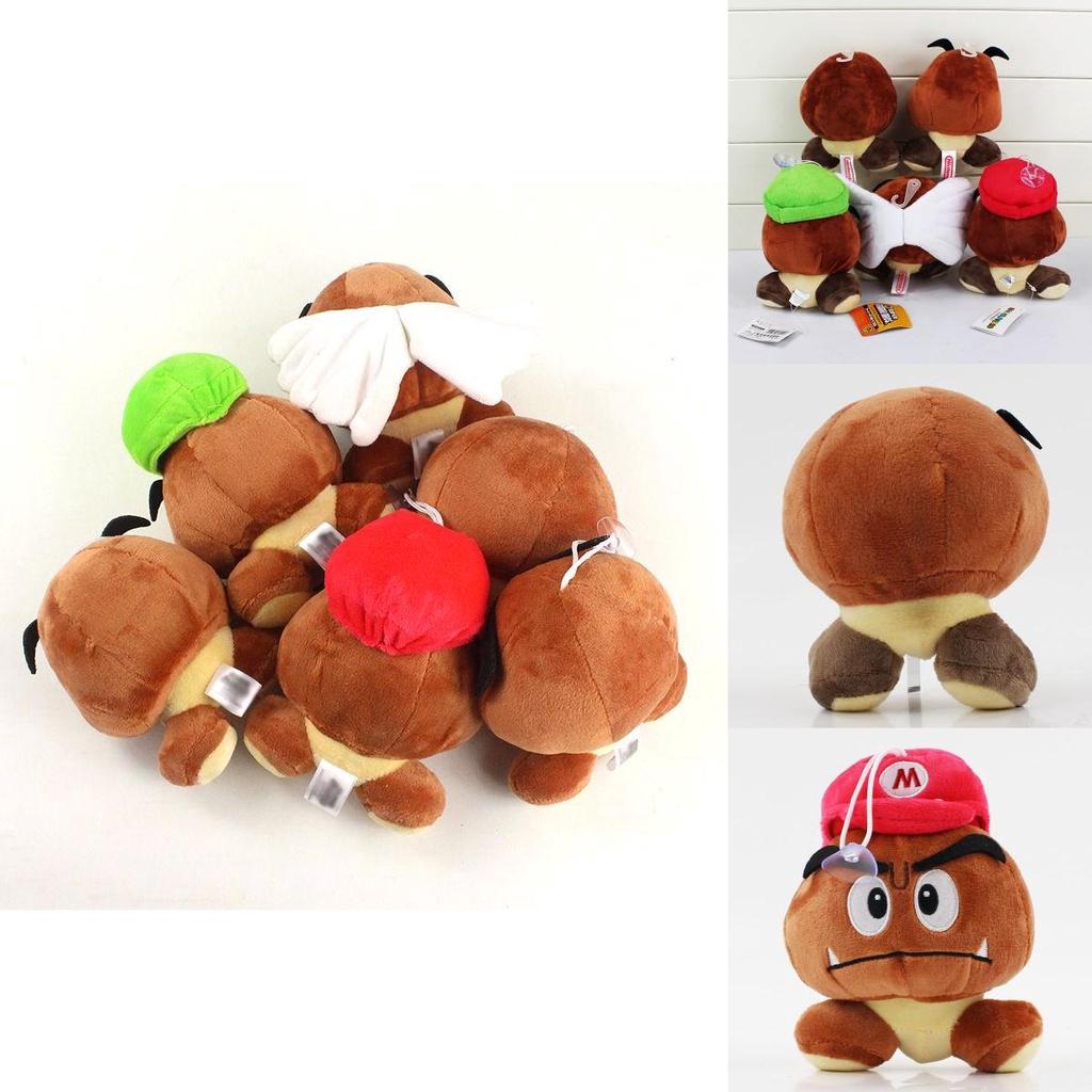 Adorável Brinquedo de Pelúcia Cogumelo Goomba do Super Mario Para Presentes de Crianças e Decoração de Casa