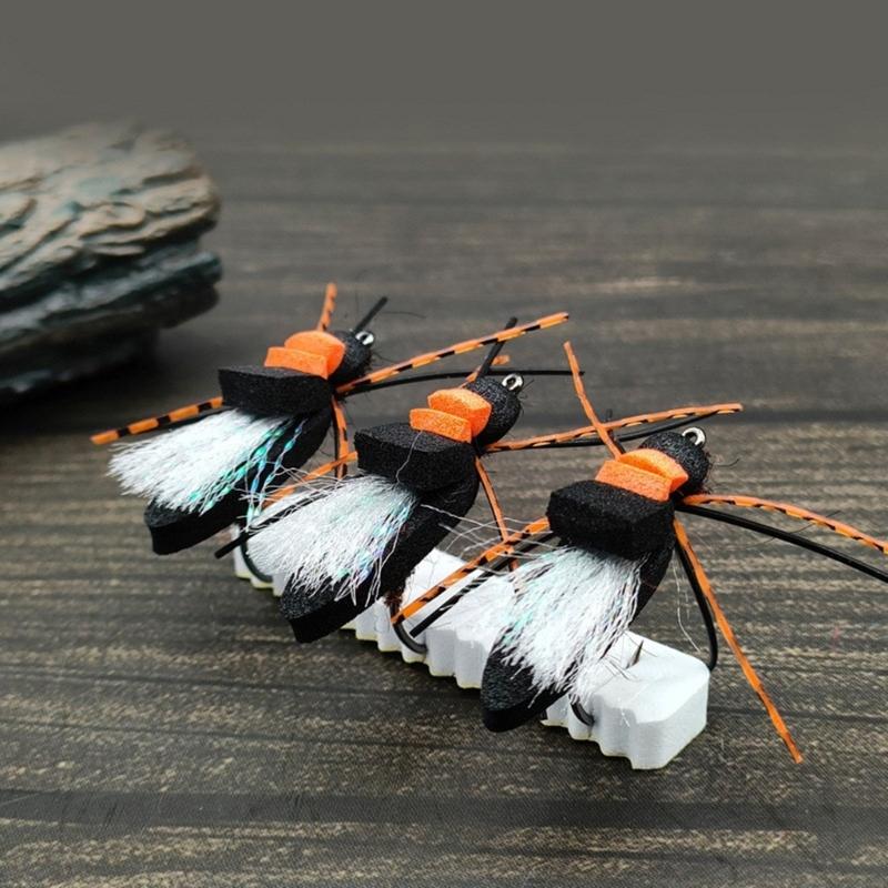 Fly Fishing Insect Fly Fishing Lures Fly Trouts Fish Baits Foam Head Hook Fly Fishing Tackle Sharpened Hook Fly Lures