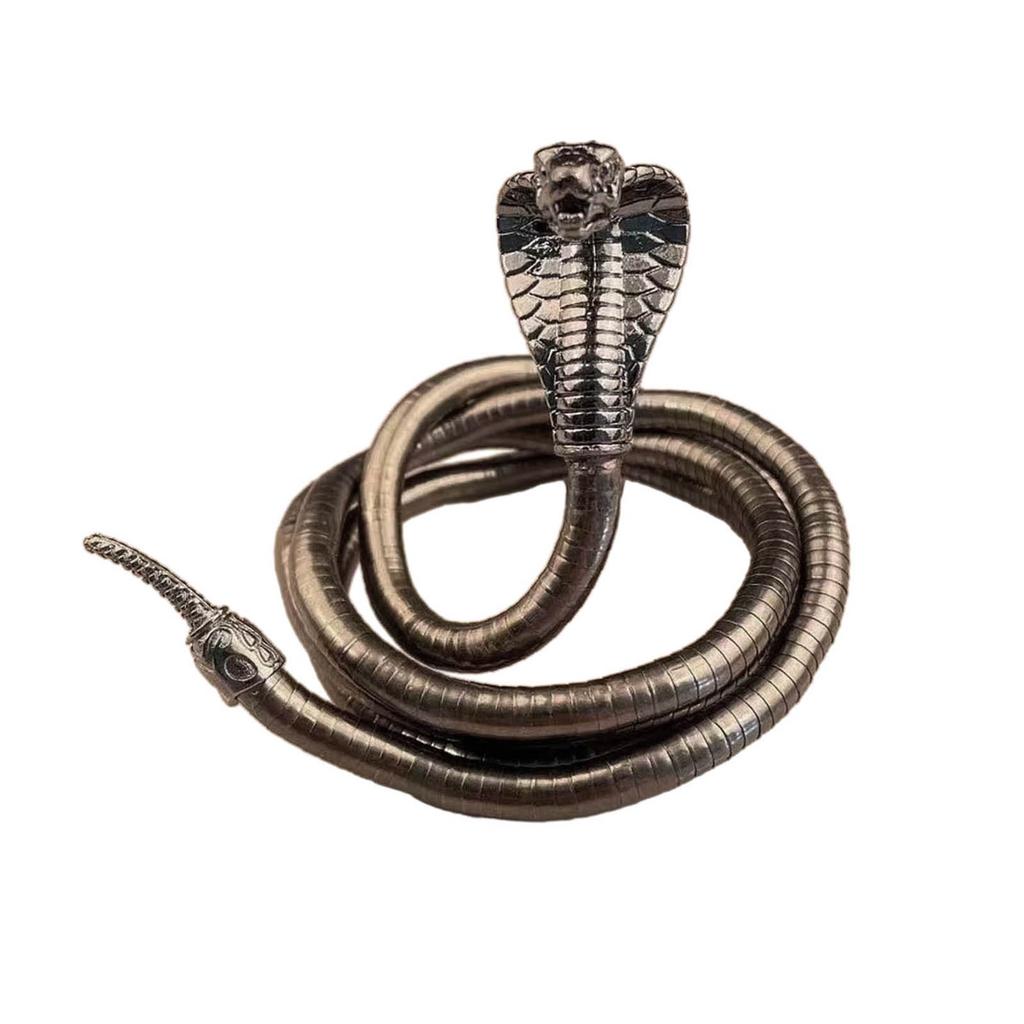 Punk Schlangen Choker Einzigartiges Biegbares Schlangenarmband Flexibles Mehrschichtiges Metallschlangen Halsband Armband Schmuck für Frauen