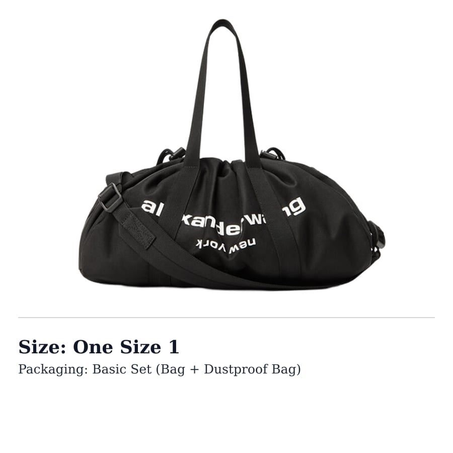 Alexander Wang Primal Nylon Handbag, Shoulder Bag, Crossbody Bag, Travel Bag Women's Black 20322R11T001