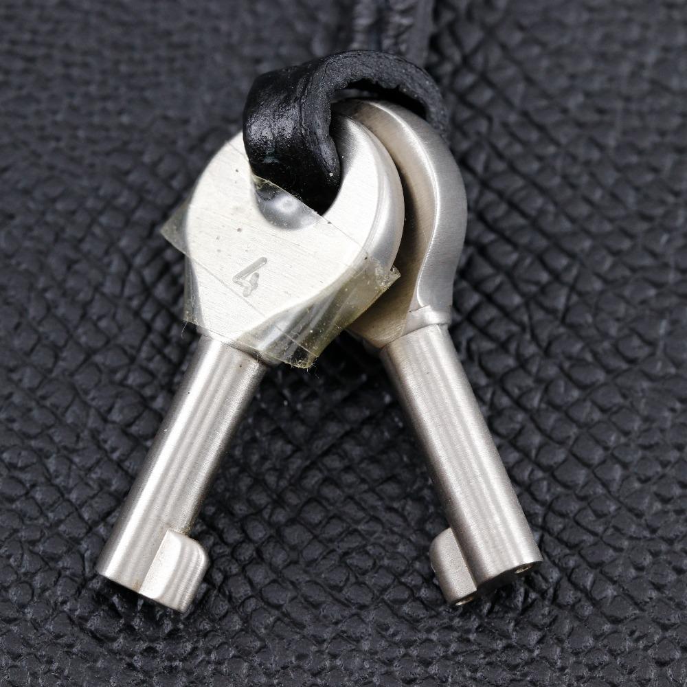 HERMES Sac Adepeche 38 Business bag black/SilverHardware Epsom mens Used