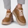 Lift Sneakers Leather Elevator Shoes Men  Height Increase Insoles 6cm Women Plus Size 36-46