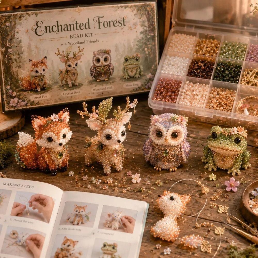 Forma di Animale 3D Kit di Animali con Perline Kit Artigianale con Perline Piccole Fai da Te Per Adulti e Bambini