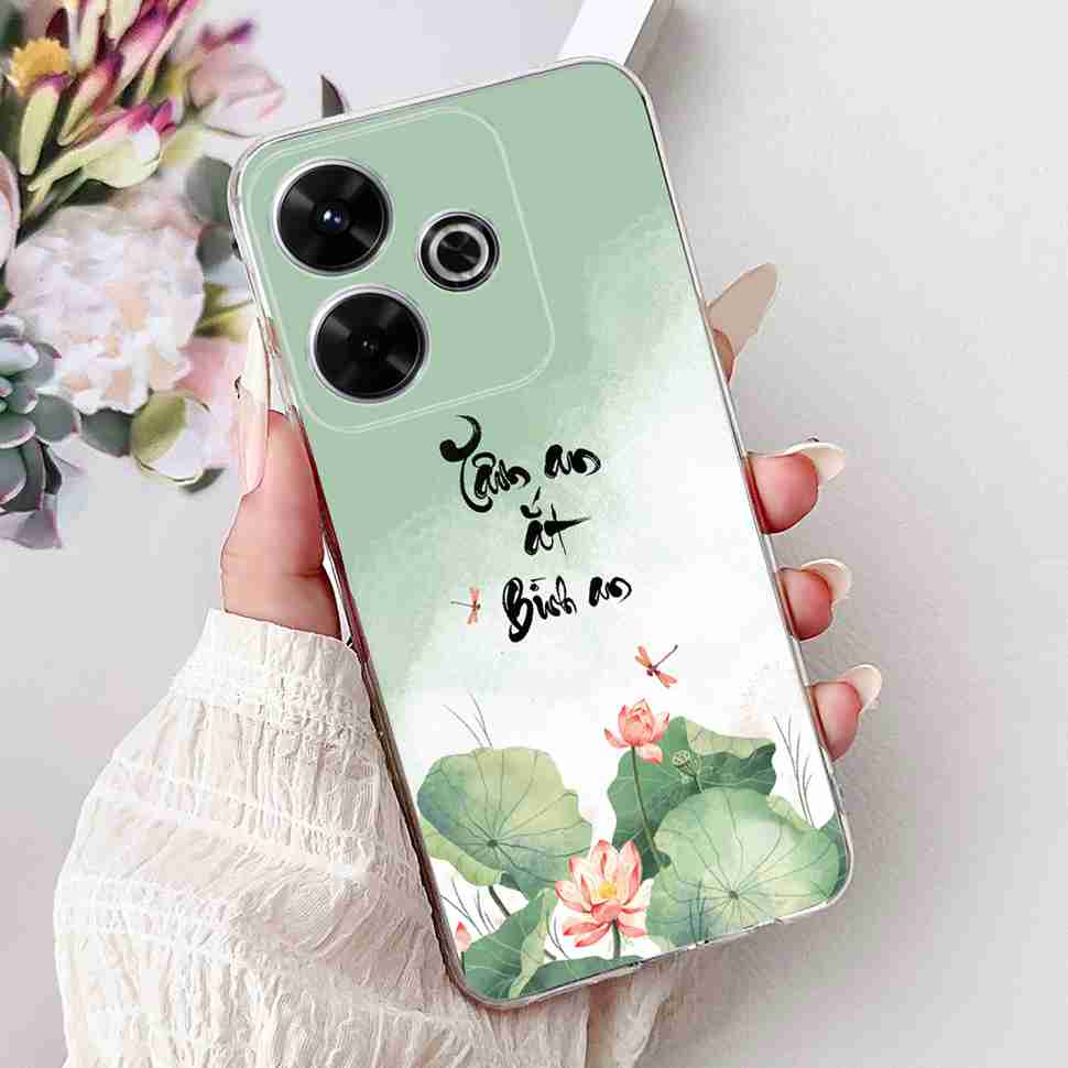 For Xiaomi Redmi 13 4G Case Fashion Girl Flower Silicone Soft TPU Shockproof Cover Coque For Redmi13 redemi13 Bumper Phone Case