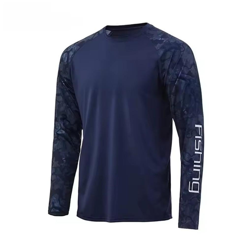 2025 New Long Sleeve Crew Neck Fishing Suit UV Protection Luya Fishing Breathable Leisure Sports T-Shirt Fishing Suit