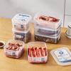 With Lid Refrigerator Organizer Transparent Sealed Fresh-Keeping Box Antibacterial Food Grade Frozen Storage Box