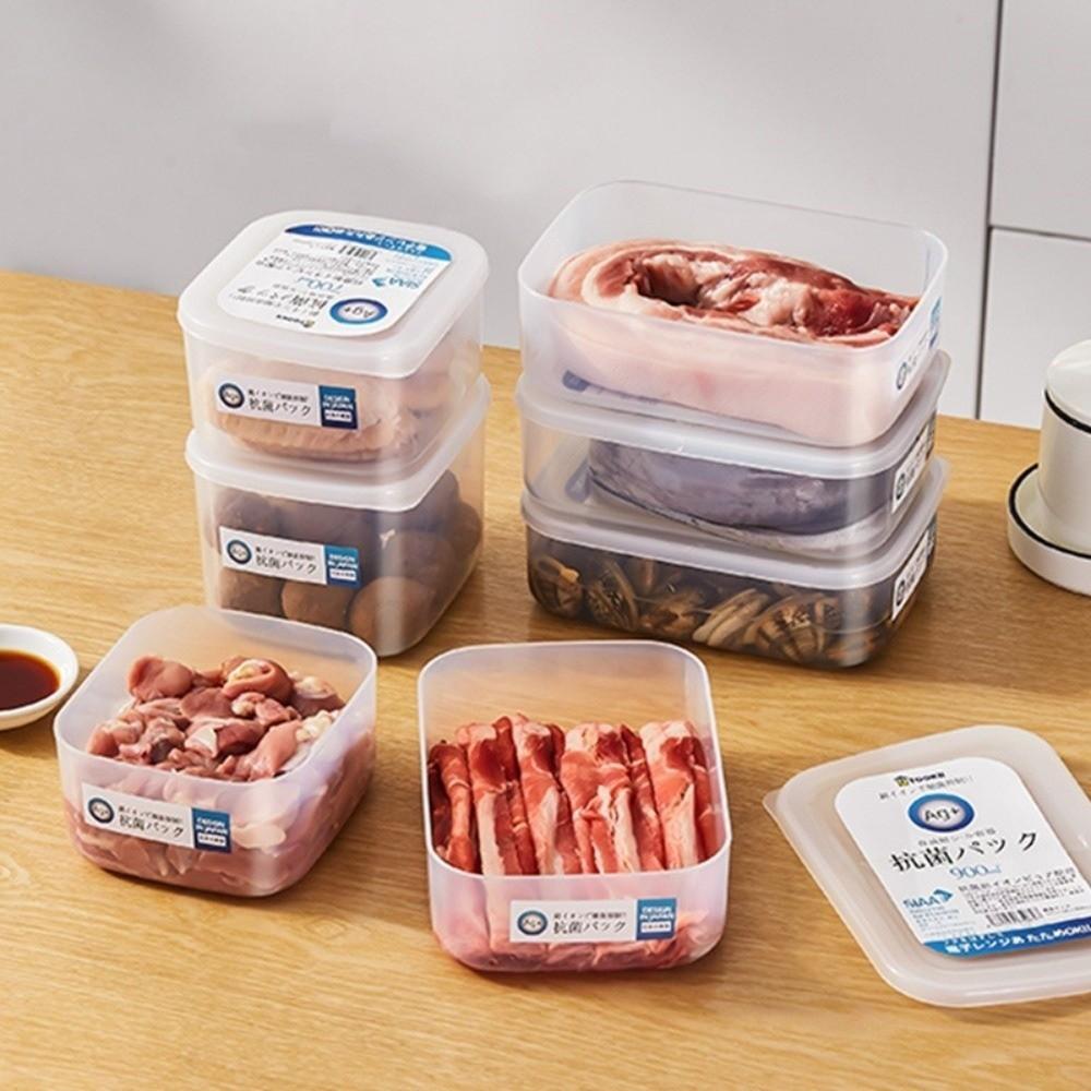 With Lid Refrigerator Organizer Transparent Sealed Fresh-Keeping Box Antibacterial Food Grade Frozen Storage Box