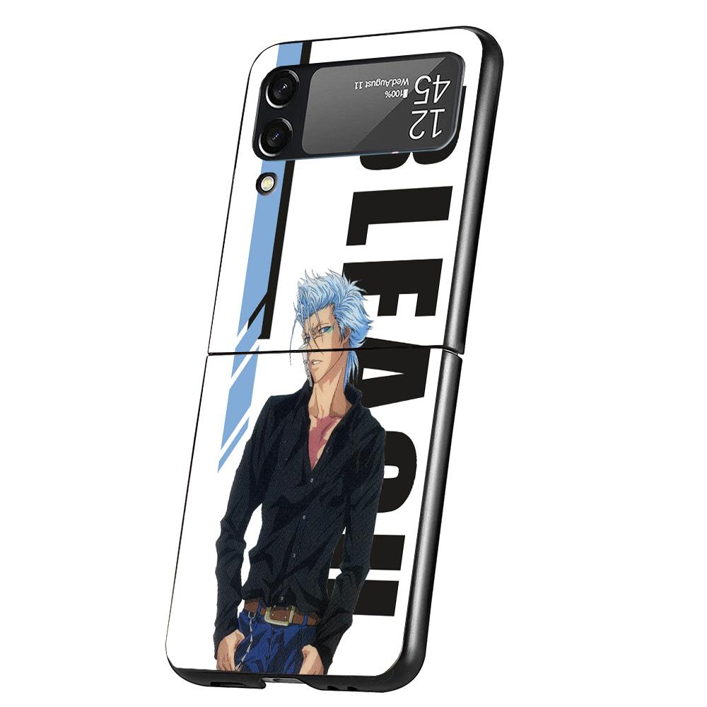 Anime Bleach Ichigo Kenpachi Phone Case For Samsung Galaxy Z Flip 7 6 5 4 3 5G Cover ZFlip7 ZFlip6 ZFlip4 ZFlip5 ZFlip3 Coque Fu