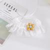 Pet Lace Pearl Collar: Plush Cat Necklace & Cute Dog Saliva Towel