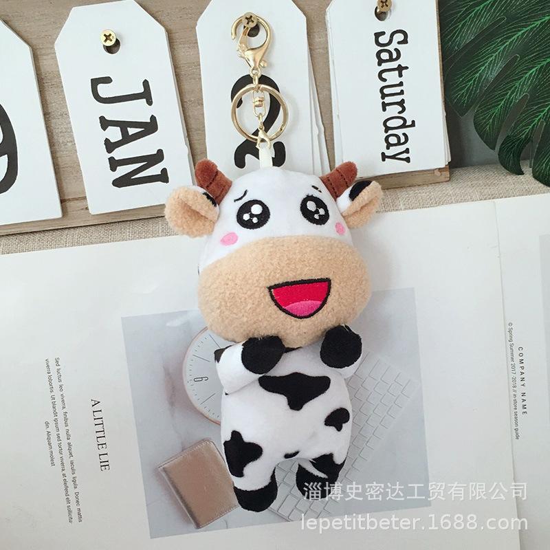 Dukke Jente Søt Søt Dyrekrets Ku Dukke Kalv Nøkkelring Veske Anheng Plysjleketøy Bryllupsgave