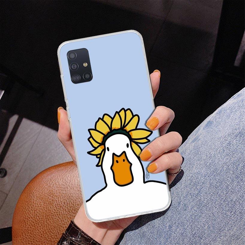 Cartoon Cute Goose Game Phone Case For Samsung Galaxy A52 A32 A22 A12 A51 A31 A50S A30S A20S A10S Note 20 Ultra 10 Plus S10 A72