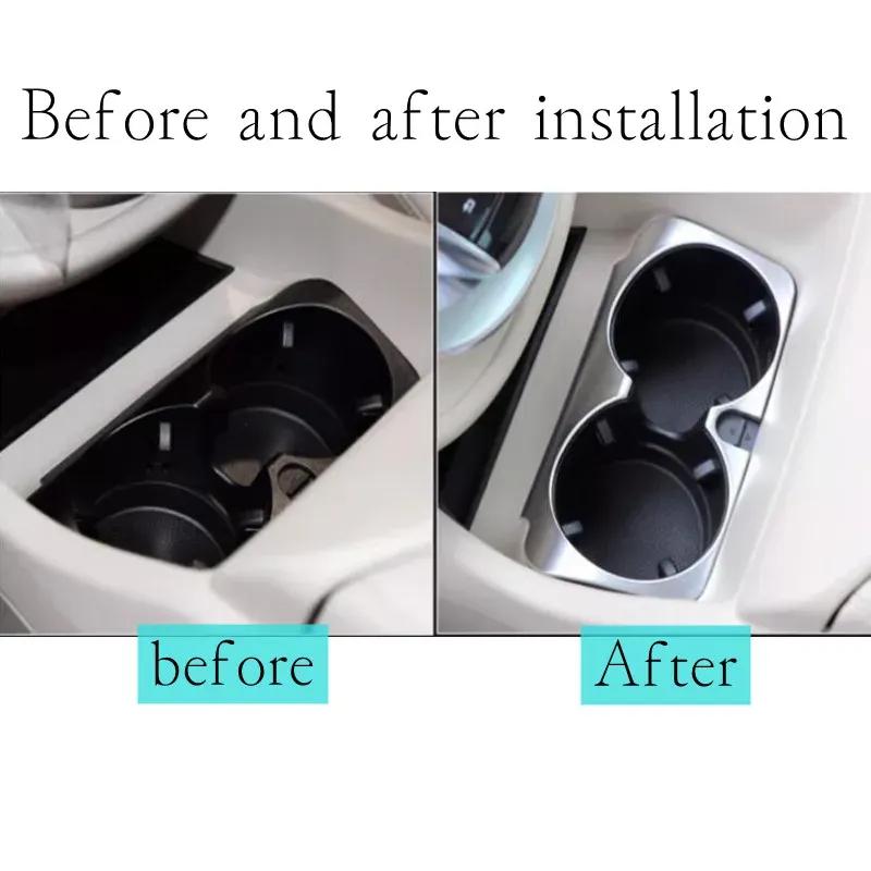 For Mercedes Benz V Class W447 V260 250 2015- Car Centre Water Cup Holder Frame Cover Trim Sticker Auto Interior Accessories