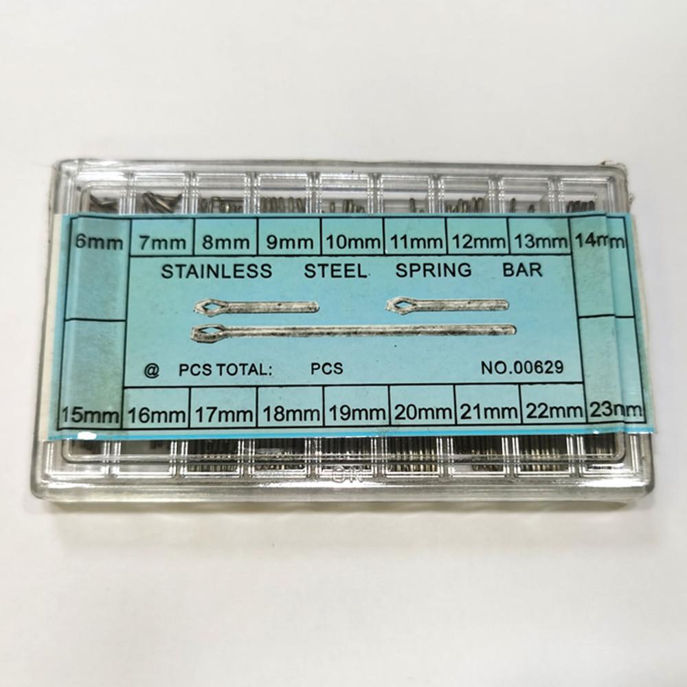 360 pièces Goupilles fendues argentées pour bracelet de montre avec boîte Acier inoxydable Bracelet de montre Bracelet Maillons Goupilles fendues Assortiment Outils de réparation